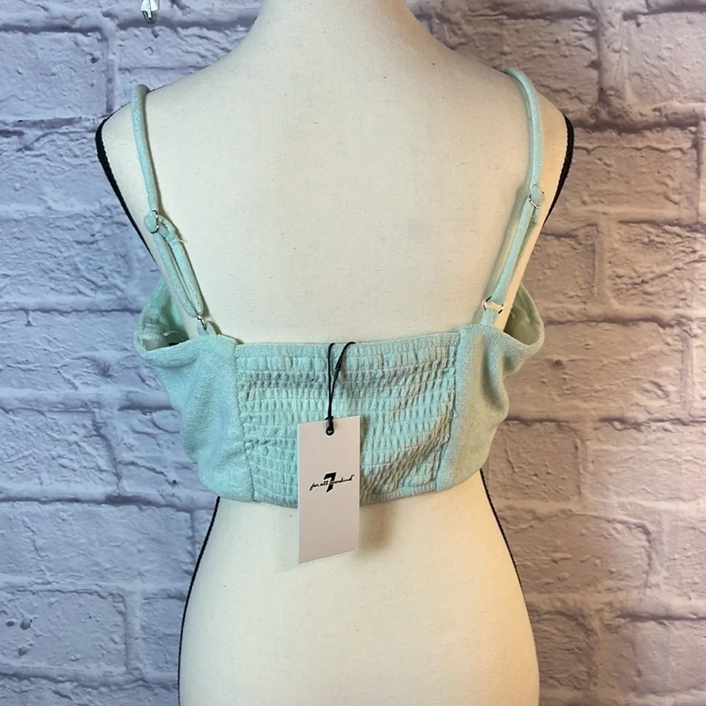 NWT 7 For All Mankind 3Piece Set,Pistachio/Green Size M,Shorts,Bralette,… - Picture 9 of 14